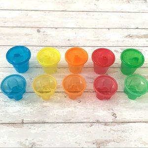 Toddler Sippy Cups Lids & Snack Dish Set of 10 Baby Kids Bundle